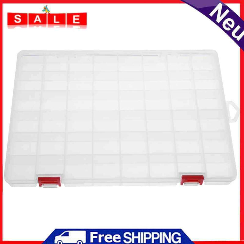 48x Transparent PP Plastic Fishing Bait Storage Container Box