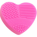 Silicone Makeup Brush Cleaner Scrubber Board Pad Heart-shaped Make Up Clean
