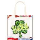 Women Canvas Lucky Leaves Pattern Shoulder Bag Fashion Large Messenger Bag