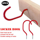2PCS Garage Storage Hooks Bike Tool Storage Hook Set Screw In Hooks Red.