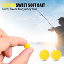 Yellow Corn Flavour Soft Fishing Lure Semi-floating Ball Baits (S 50pcs)