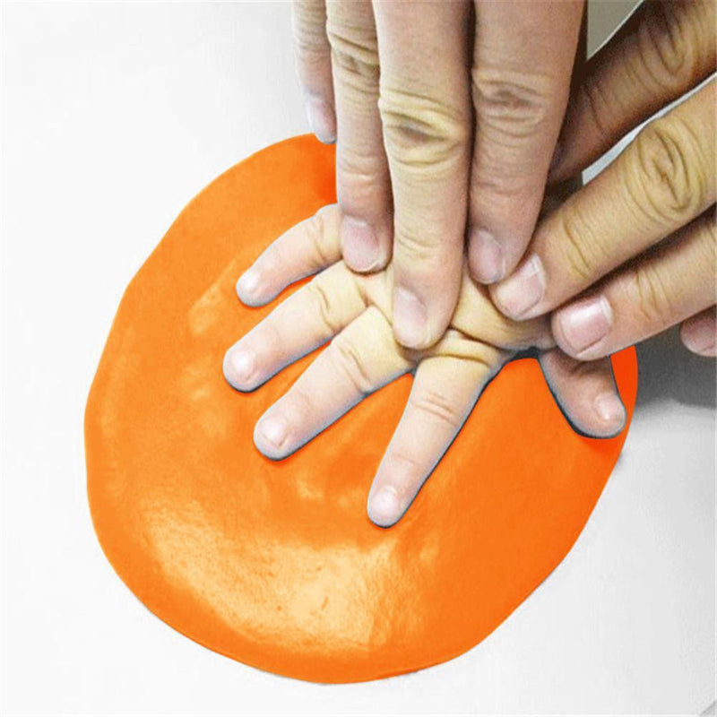 20g Baby Care Hand Foot Inkpad Soft Clay Washless Footprint Mud (Orange) Newly