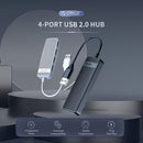 ORICO-FL02 4 Port USB2.0 Splitter Cable Hub Laptop Computer Adapter (Black)