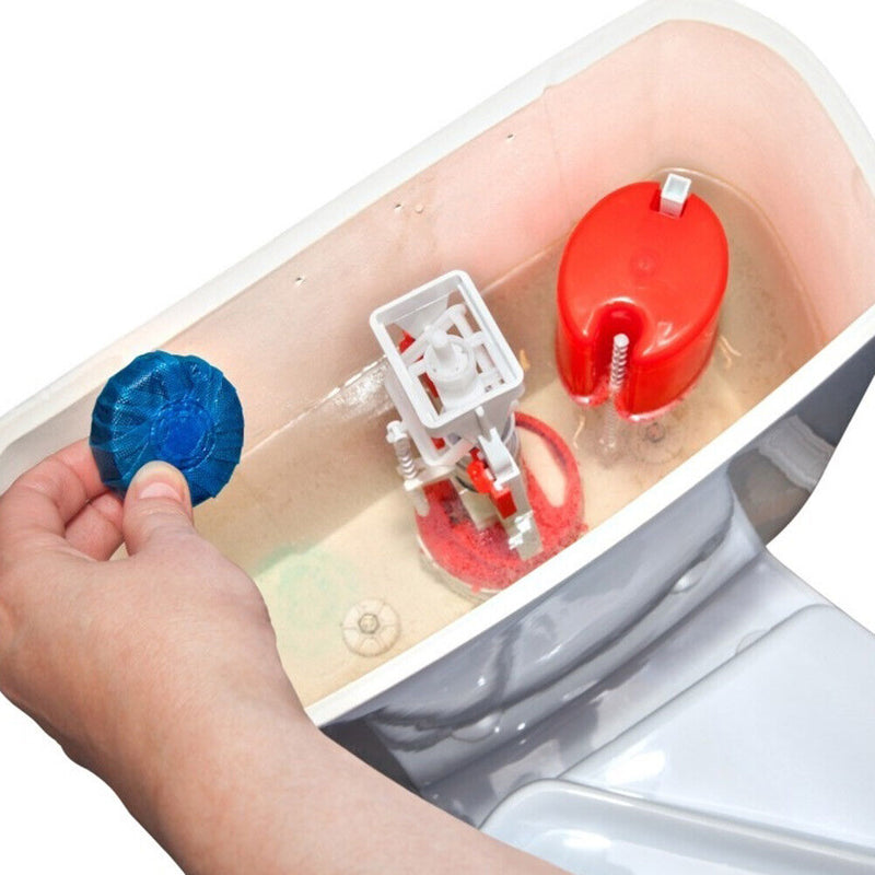 6pcs Blue Bubble Toilet Cleaner Automatic Flushing Toilet Deodorant Block