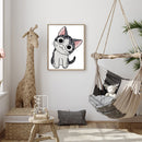 Cheese Cat Cotton Thread Printed Partial Cross Stitch Kit Handicraft Needlework