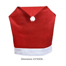 6pcs Xmas Santa Hat Chair Back Cover Home Party Dinner Art Decorative Case