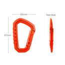 5pcs Outdoor Carabiner D Shape Mountaineering Buckle Hook Climbing Equipment