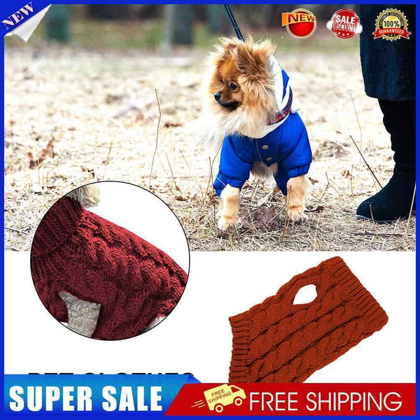 #A Knitted Cats Sweater Breathable Puppy Leisure Warm Clothing Elastic Pet Suppl