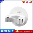 5pcs Adhesive Mop Holder Wall Mounted Anti-Slip White