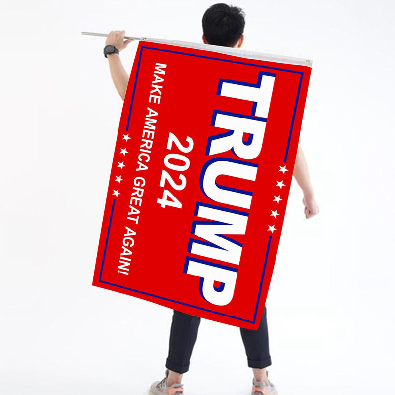 Trump Flag, Anti UV Waterproof 2024 President Keep America Great Again Bann
