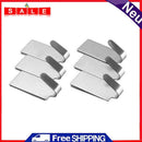 6pcs Stainless Steel Hooks Bathroom Wall Door Hooks on Wooden Glass Surfaces