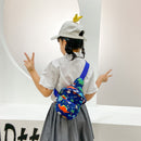 Children Cartoon Print Chest Bag Cute Crossbody Bags Casual Hats Messenger Bags