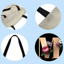 Alphabet flowers Printed Shoulder Shopping Bag Casual Large Tote Handbag N