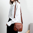 Women Daily Rivets Multi Pockets Shoulder Tote Street Shopping PU Messenger Bags
