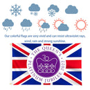 Platinum Jubilee Flag Polyester Queen Elizabeth Banner - British Decor (1) Newly