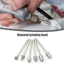 20pcs Diamond Grinding Heads 3mm Shank Mini Bit Set for Rotary Drill Tool