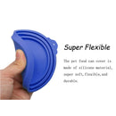 Silicone Canned Lids Reusable Cover Food Keeper Lid for Pets (Dark Blue) Newly