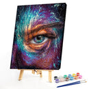 Home DIY Hand Painted Paint By Numbers Oil Canvas Pictures Starry Sky Eyes
