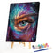 Home DIY Hand Painted Paint By Numbers Oil Canvas Pictures Starry Sky Eyes