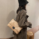 Casual Lattice Solid Color Messenger Tote Autumn Women Shoulder Chain Bag Clutch