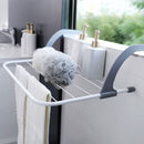 Over Storage Iron 5 Bar Rail Dryer Laundry Hanger Clothes Airer Towel Holder