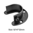 2pcs U-shaped Stainless Steel Clothes Rail Closet Rod End Sockets (A 25mm) Newly