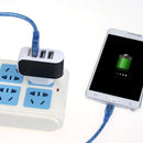 3USB EU Plug LED Mobile Phone Charger Multi-Head Travel Charger(2A)(Black)