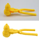 Snowball Maker Tool Snowman Shape DIY Snow Ball Tongs with Handle (Yellow) Newly