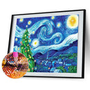 5D DIY Rhinestone Christmas Starry Night Full Round Drill Diamond Painting Decor