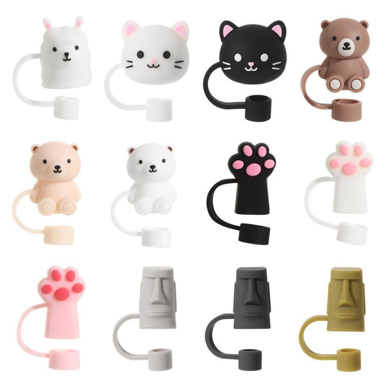 Drinking Dust Cap Straw Tips Cover Silicone Straw Plug Cup Accessories