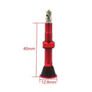 2pcs 40mm Bike Tubeless Tire Presta Valve Aluminum Alloy Stem w/Cap (Red) Newly