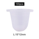 100pcs Disposable Silicone Tattoo Pigment Cup Permanent Makeup Ink Caps (L)