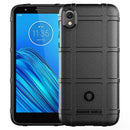 Drop-Proof Soft TPU Shell Phone Back Cover Case Guard for Moto E6 (Black)