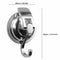 Without Punching Chrome-Plated Bathroom Shower Organization Suction Cup Hooks
