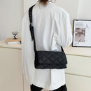 Simple Crossbody Handbags Solid Color Messenger Handbags Small Flap for Shopping