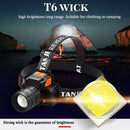 Super Bright Flashlight Head Torch Fishing Light LED Headlamp Zoom Headlight