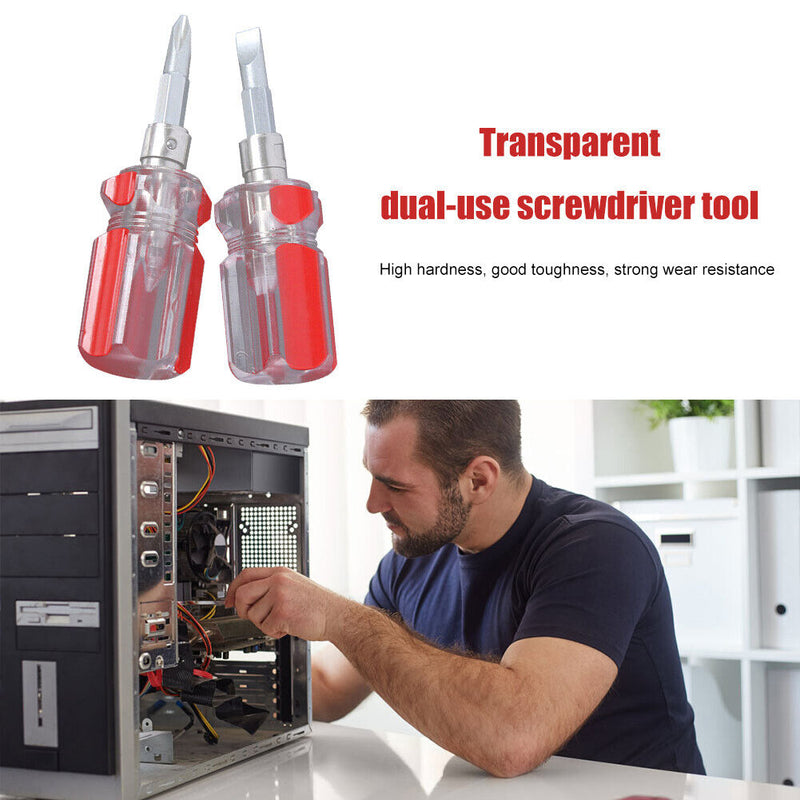 2 inch 2 in 1 Radish Head Screwdriver Phillips Slotted Electrician Tools Newly