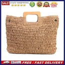 Retro Big Totes Women Woven Shoulder Handbags Top-handle Bags (Light Brown)