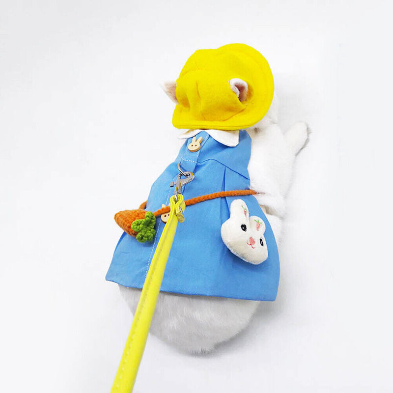 Hamster Harness Vest Leash Set Small Animal Travel Chest Strap Clothes Supp