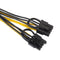 20cm 6 Pin to Dual 8 Pin PCI Power Splitter Cable VGA PCI Express Adapter