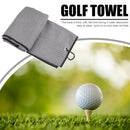 Golf Towel 41x54cm Tri-Fold Microfiber Waffle Towel Sweat-absorbent (Grey) Newly