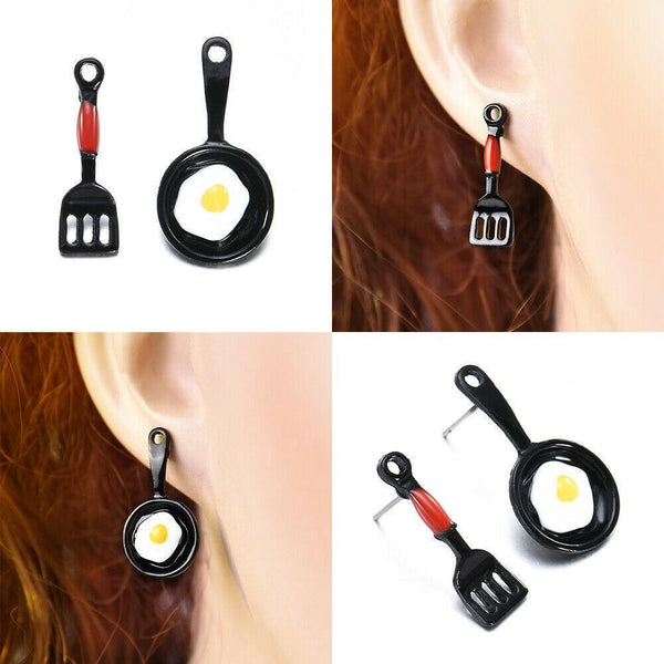 Drop Oil Korean Drop Earrings Dangle Enamel Fried Egg Earrings Elegant Ear Stud