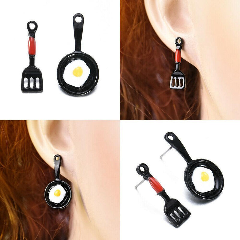 Drop Oil Korean Drop Earrings Dangle Enamel Fried Egg Earrings Elegant Ear Stud