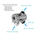 Bathroom Shower Head Diverter Three Way Valve 1/2 Inch T-adapter ABS Plastic
