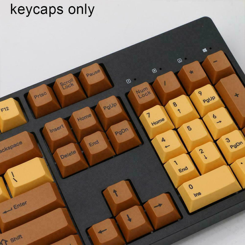 Mechanical Keyboard Keycaps, Brown, Gaming Dye-sublimation Keycap Hot Set U6Y0
