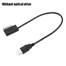 USB 2.0 to Slimline SATA 7+6 13pin Laptop CD DVD Optical Drive Adapter D2J0 L2T8