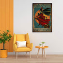 11CT Printed Full Cross Stitch Handcraft Witch Artwork Wall Decoration (1) Newly