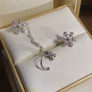 Jewelry Tragus Earrings Non Piercing Rhinestones Ear Cuff Snowflake Ear Wrap