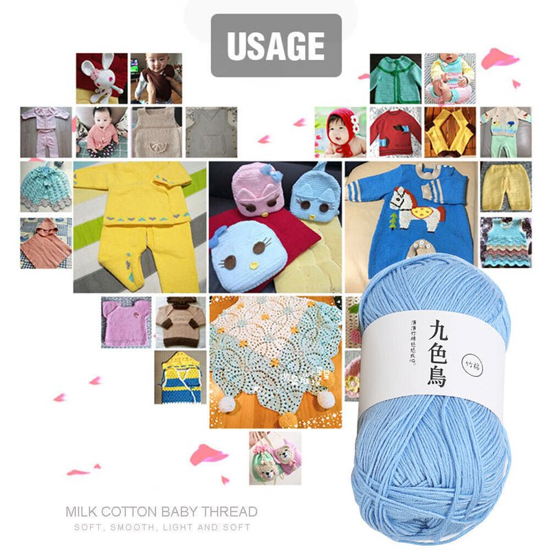 Tencel Bamboo Cotton Rope Knitting Twine Thread Yarn Cord for Baby Scarf Swea