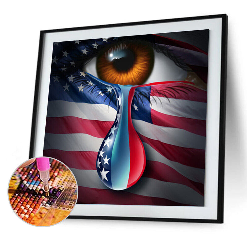 5D DIY round diamond tearful eyes rhinestone picture B1777